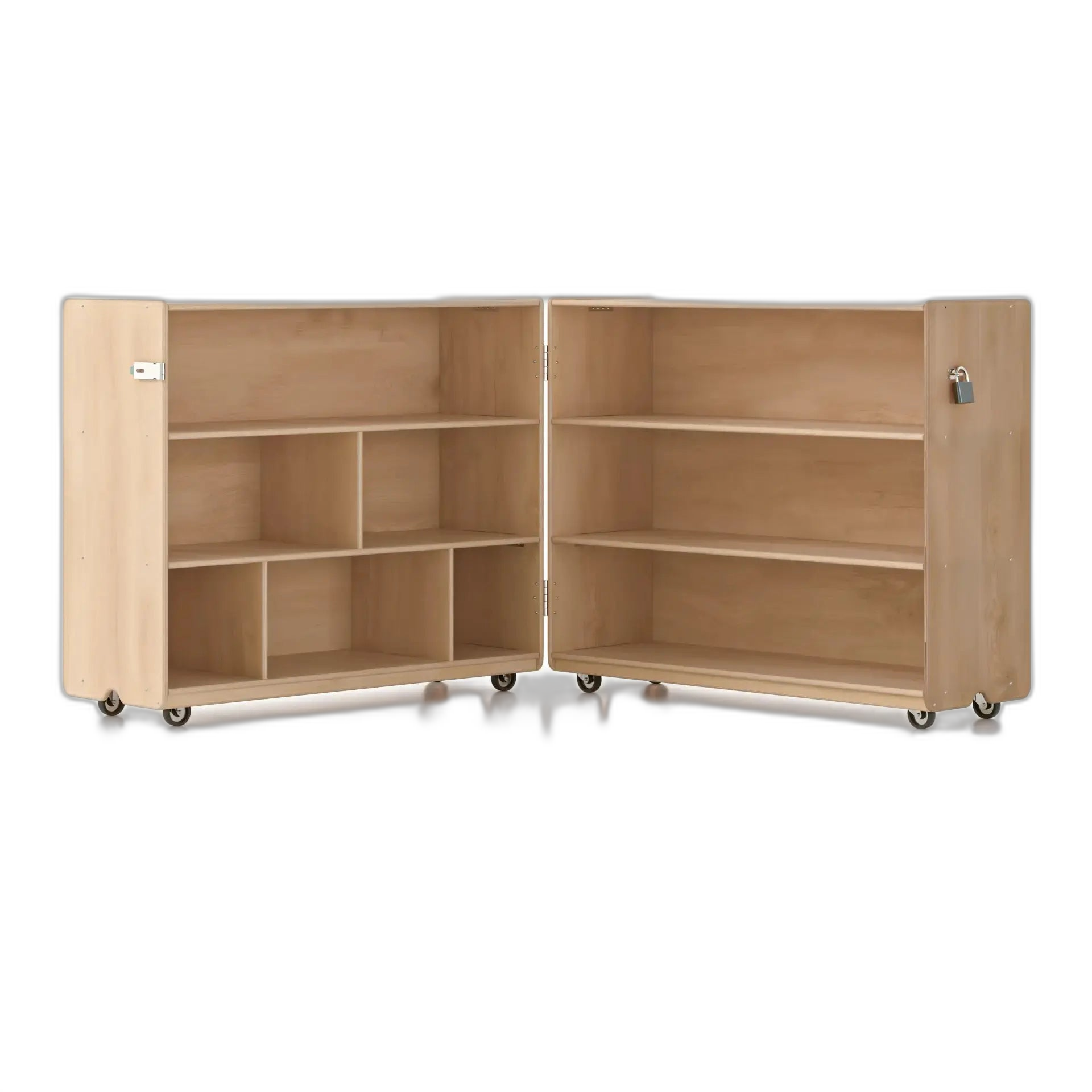 Tough & Tall Folding Shelf with Vertical Dividers and Long Horizontal Shelves Fern Kids