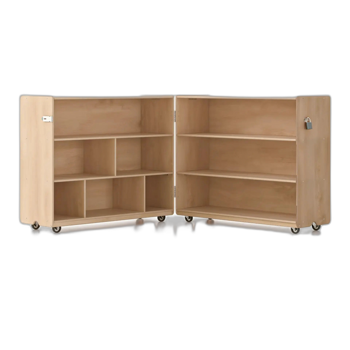 Tough & Tall Folding Shelf with Vertical Dividers and Long Horizontal Shelves Fern Kids