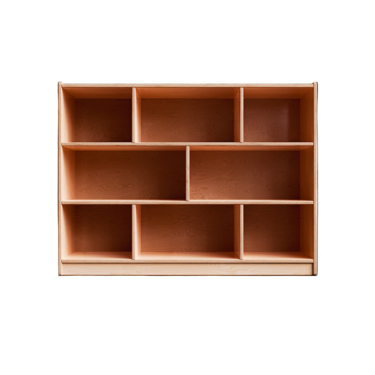 Montessori Shelf - 36x48x15 - Vertical Divider, Cubbies, Wood Backing