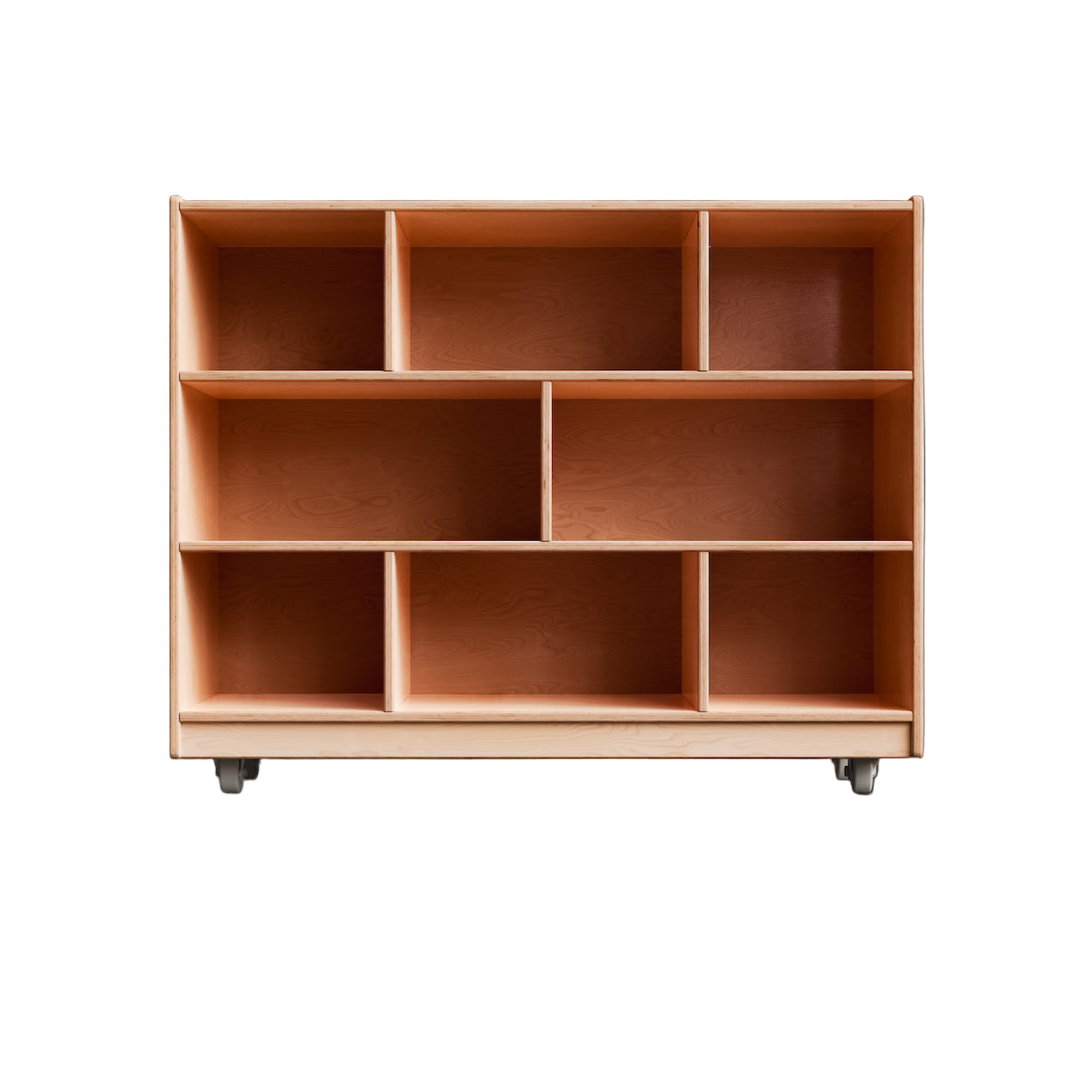 Montessori Shelf - 36x48x15 - Vertical Divider, Cubbies, Wood Backing