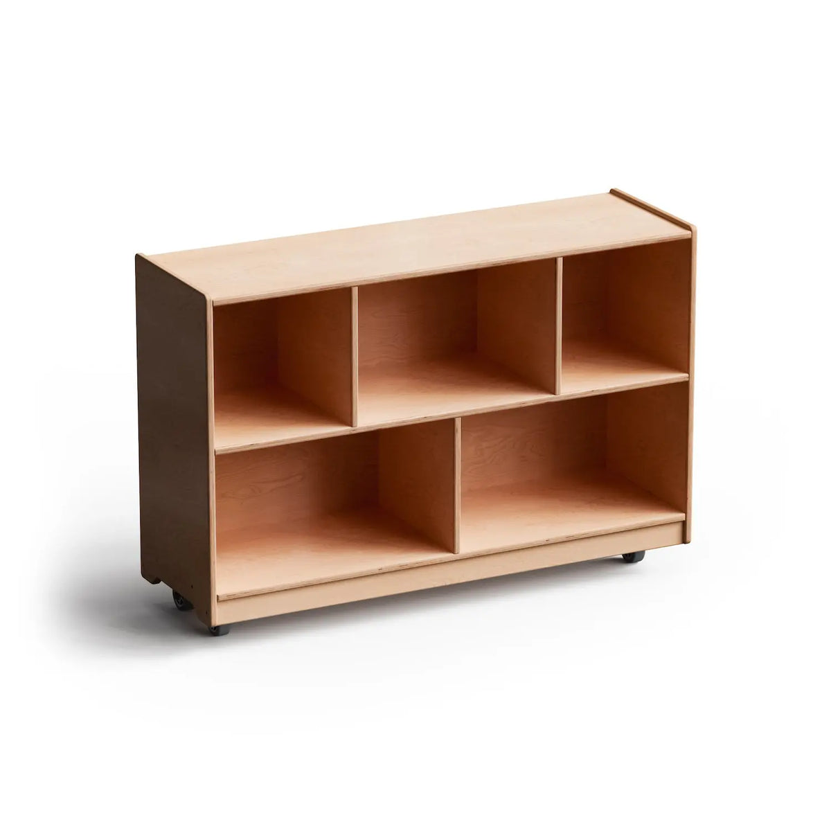 Montessori Shelf - 30x48x15 - Vertical Divider, Cubbies, Wood Backing
