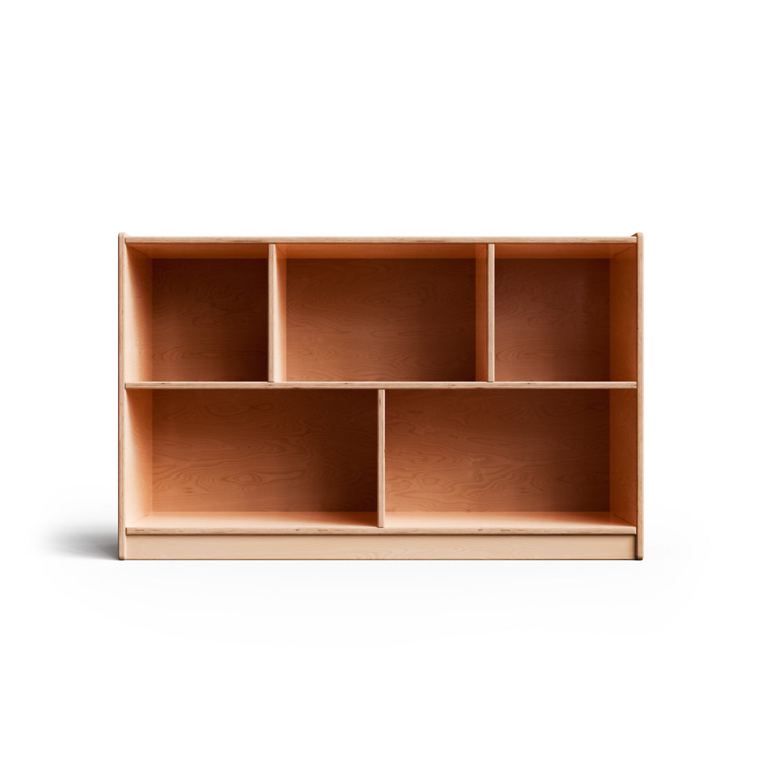 Montessori Shelf - 30X48X15 - Vertical Divider, Cubbies, Wood Backing