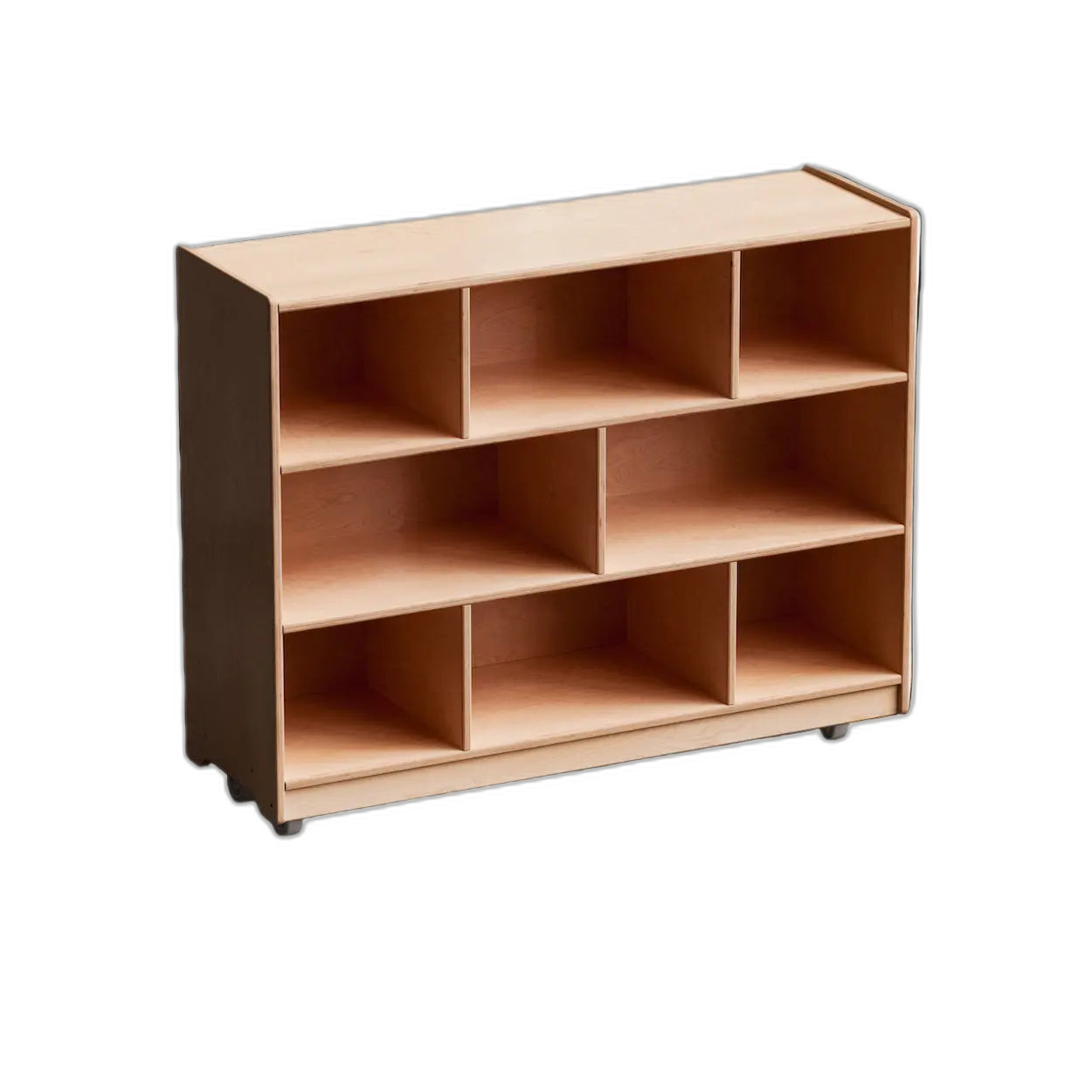 Montessori Shelf - 36x48x15 - Vertical Divider, Cubbies, Wood Backing Fern Kids