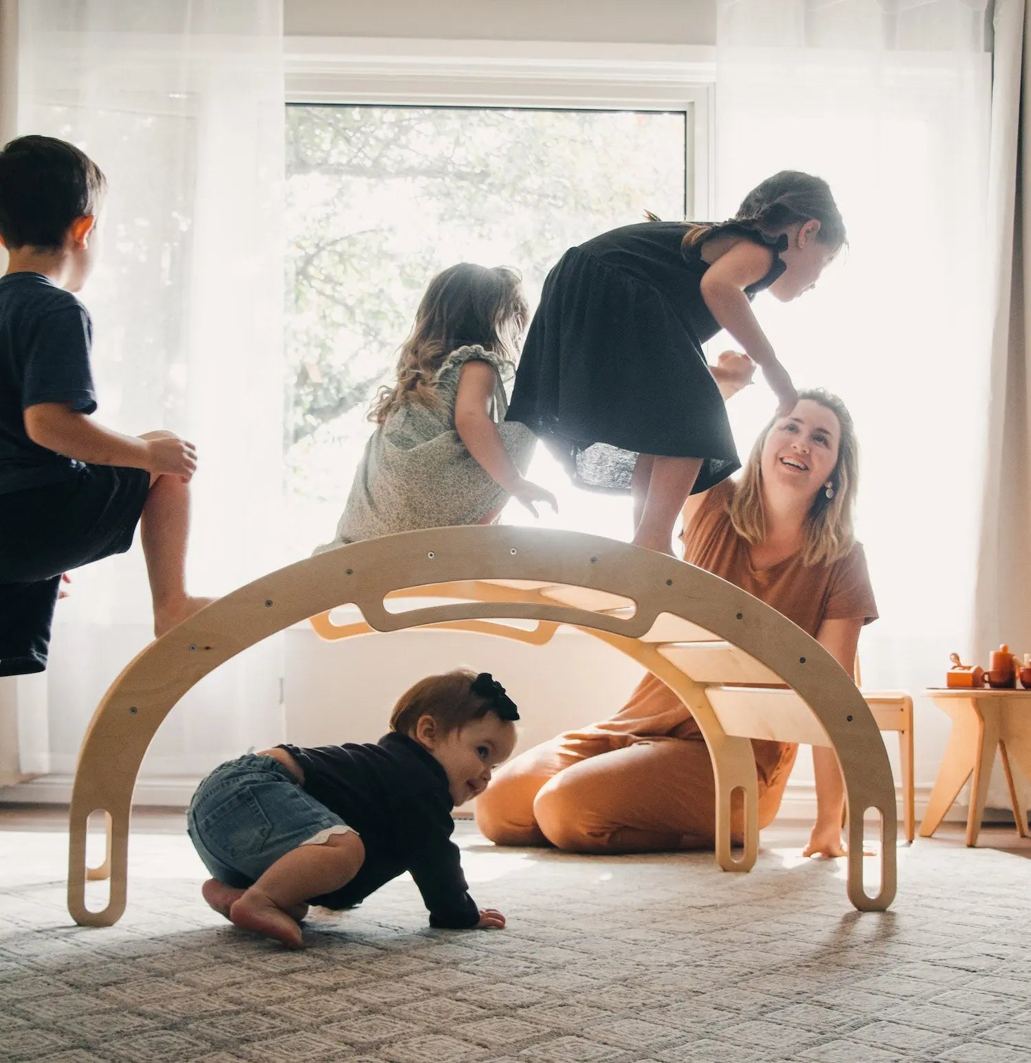 PlayArch XL - Large Wooden Climber and Rocker All Circles