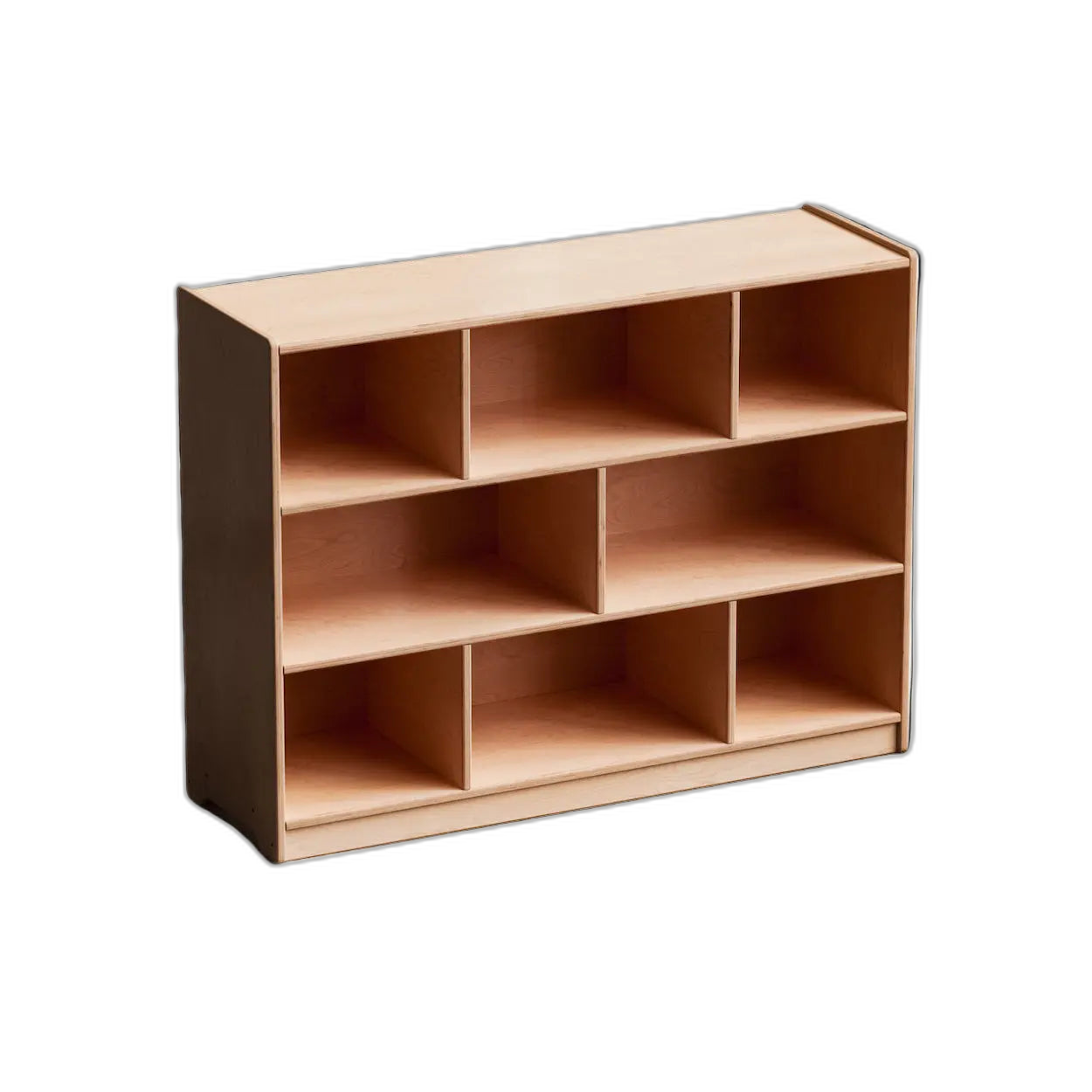 Montessori Shelf - 36x48x15 - Vertical Divider, Cubbies, Wood Backing Fern Kids