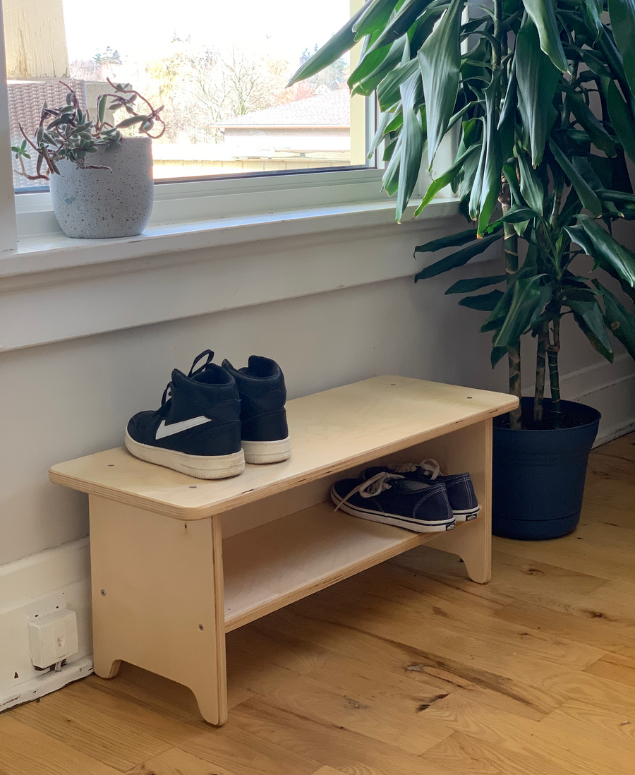 Shoes Storage Bench | Wood Shoe Bench | Boot Rack Wood – Fern Kids