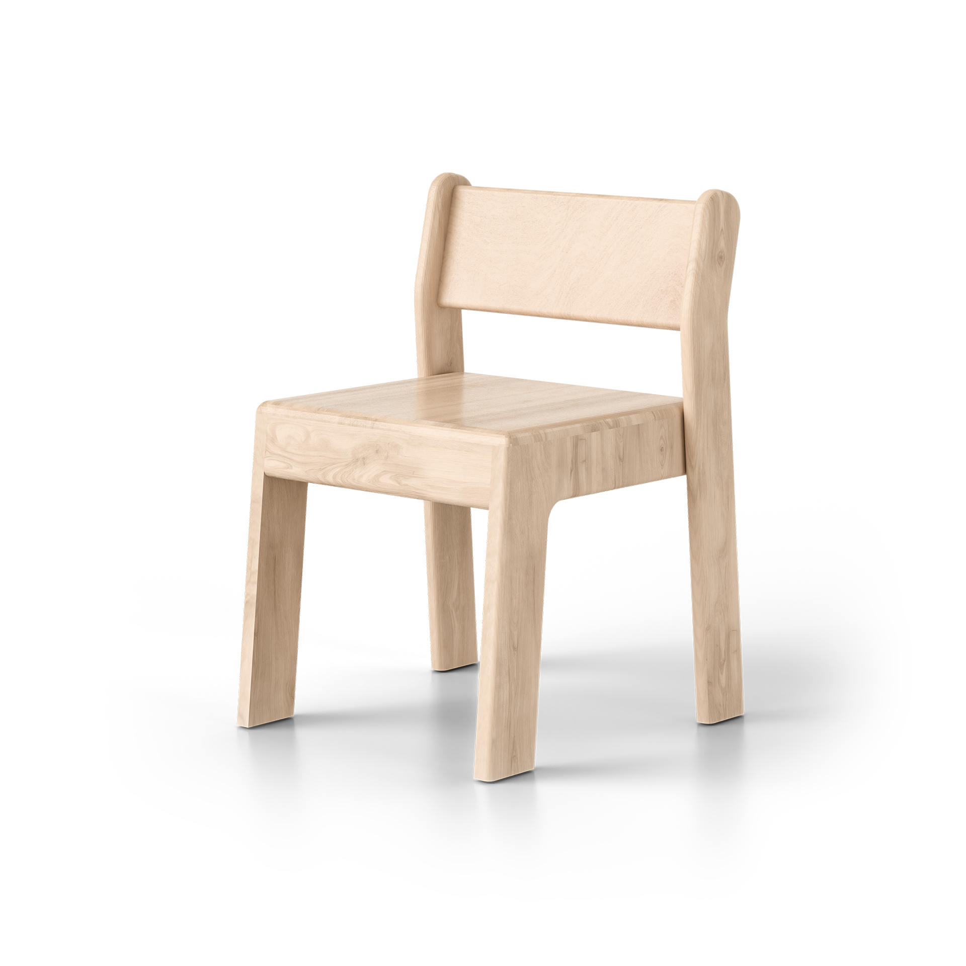 Wooden chair on a white background